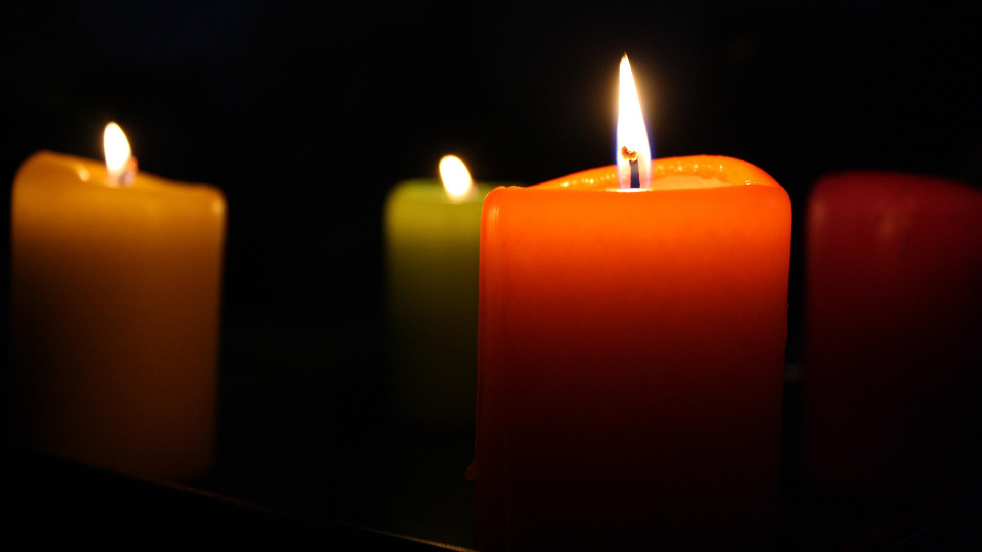 Candles burning