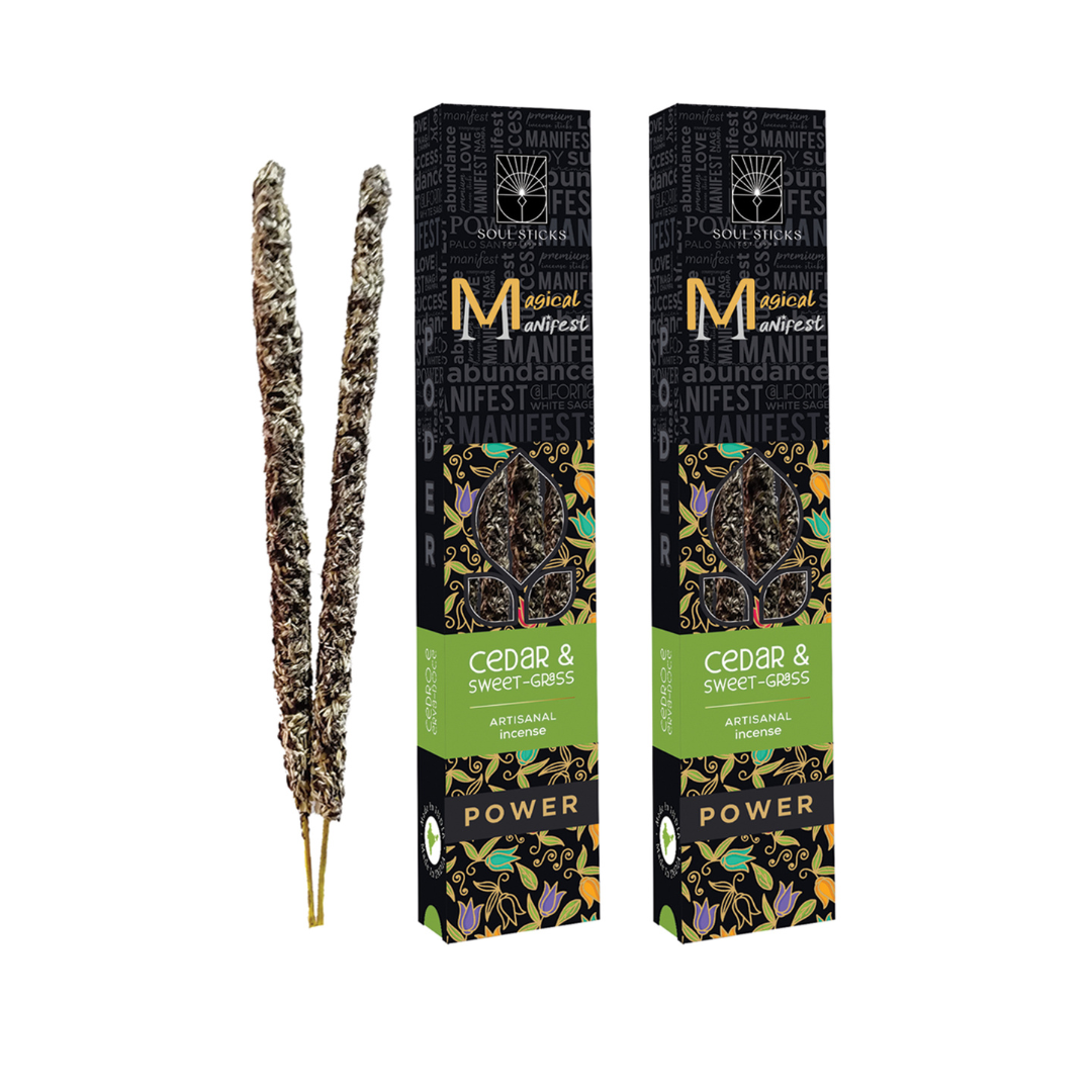 Power Cedar & Sweetgrass Magical Manifest Incense