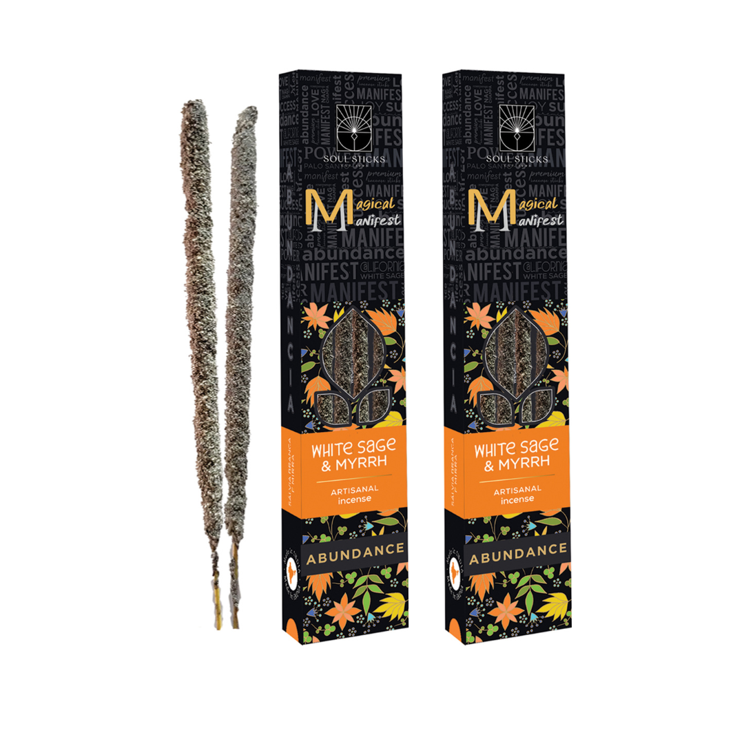 Abundance White Sage & Myrrh Magical Manifest Incense