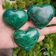 Chrysocolla medium hearts