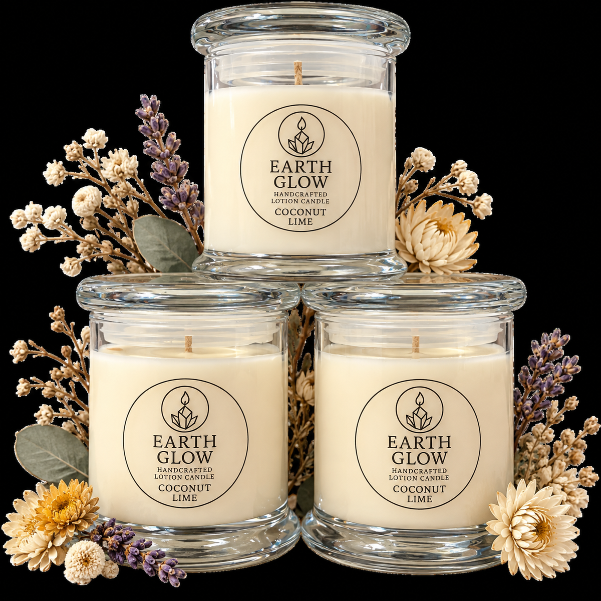 Earth Glow Lotion Candle Coconut Lime