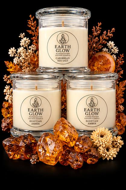 Earth Glow Lotion Candle Egyptian Amber