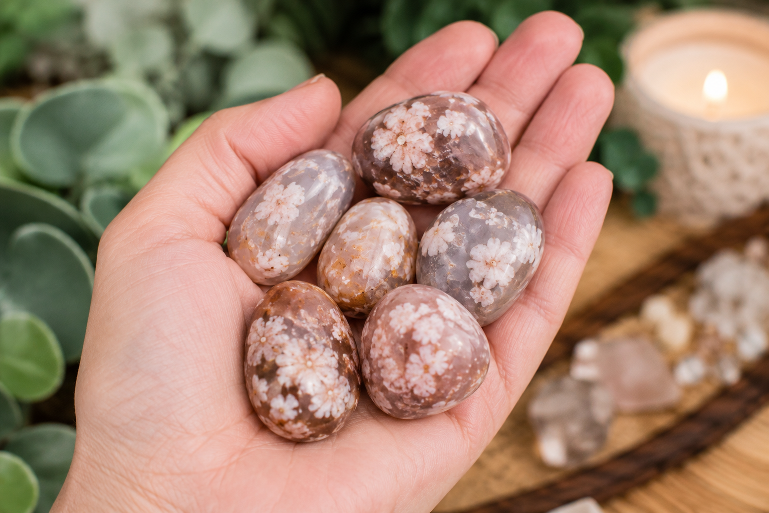 Flower Agate Tumbles