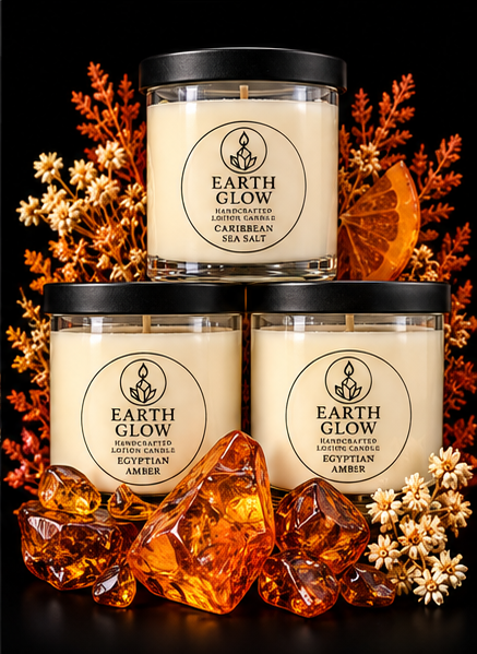Earth Glow Lotion Candle Egyptian Amber