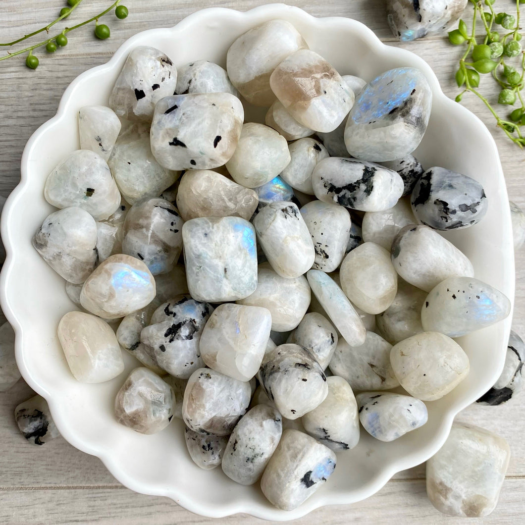 Rainbow Moonstone Tumbles