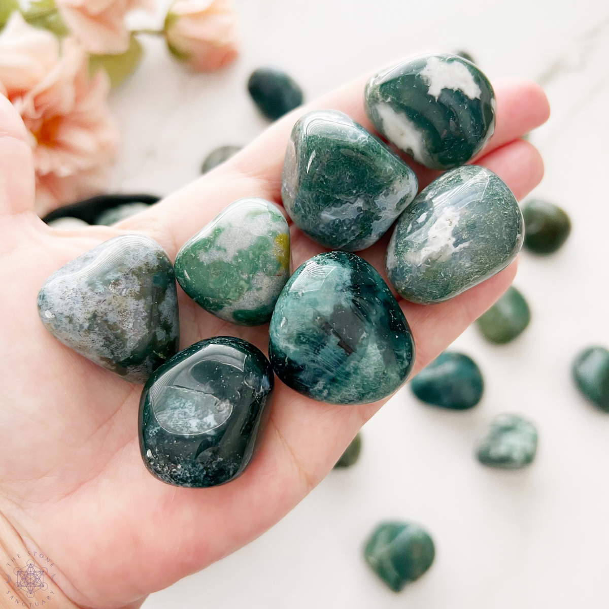 Moss Agate Tumbles