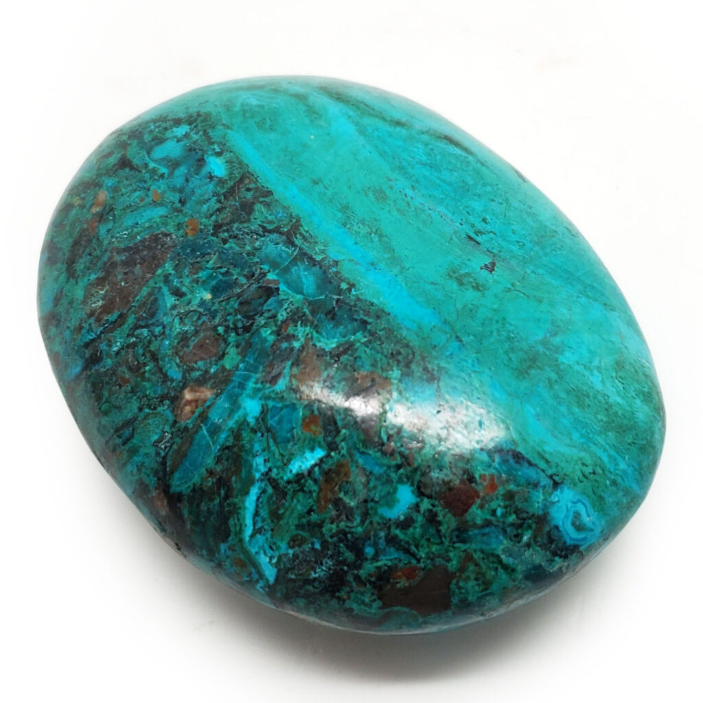 Chrysocolla palm stones